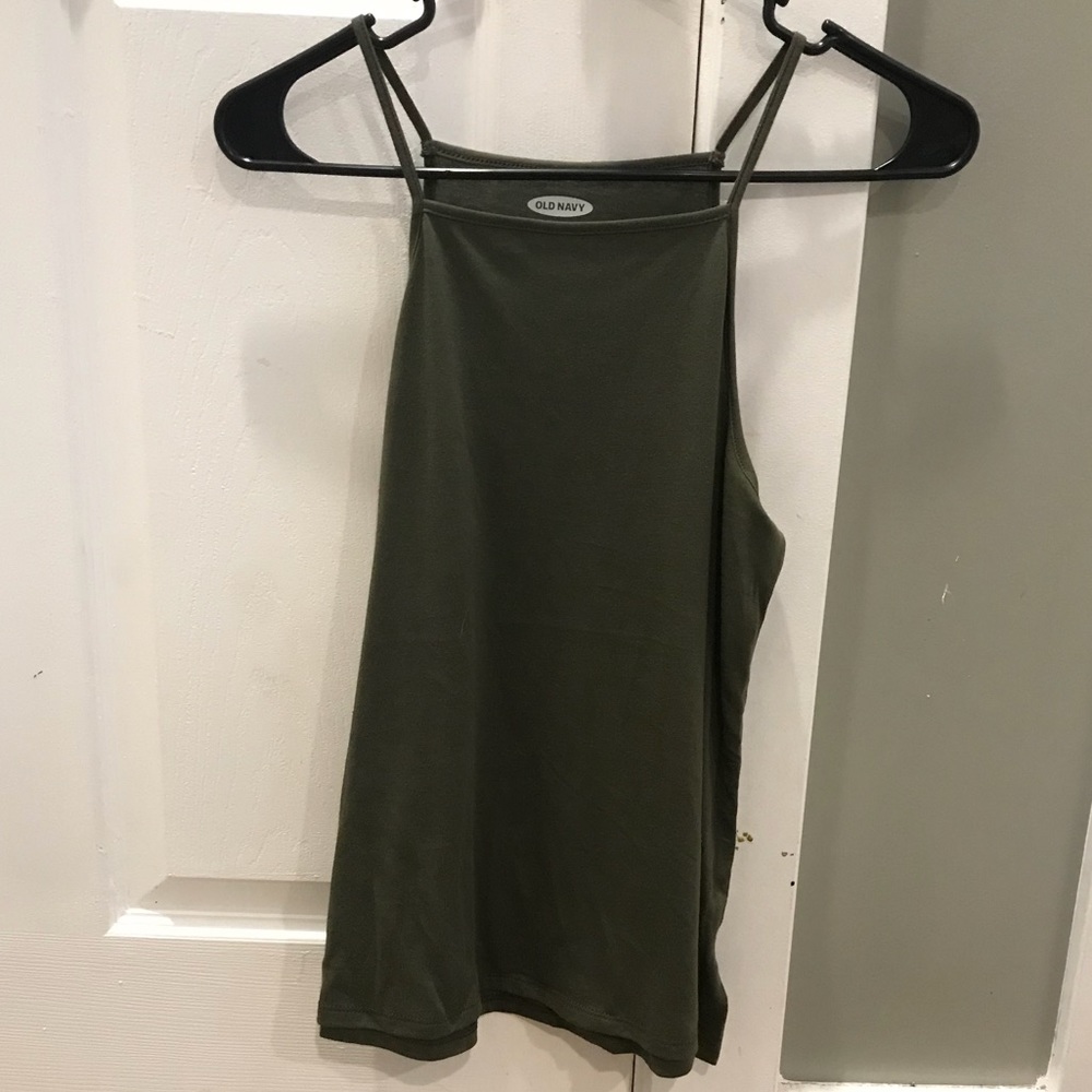 olive green tank top